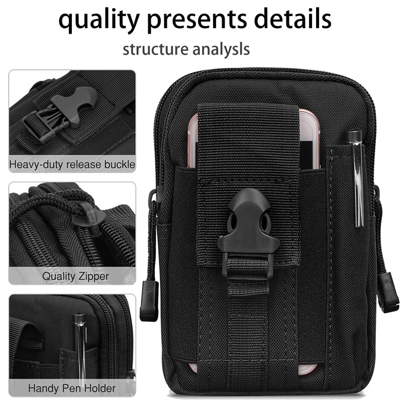 2 Pack Tactical EDC Pouch, Small Utility Pouches molle Phone