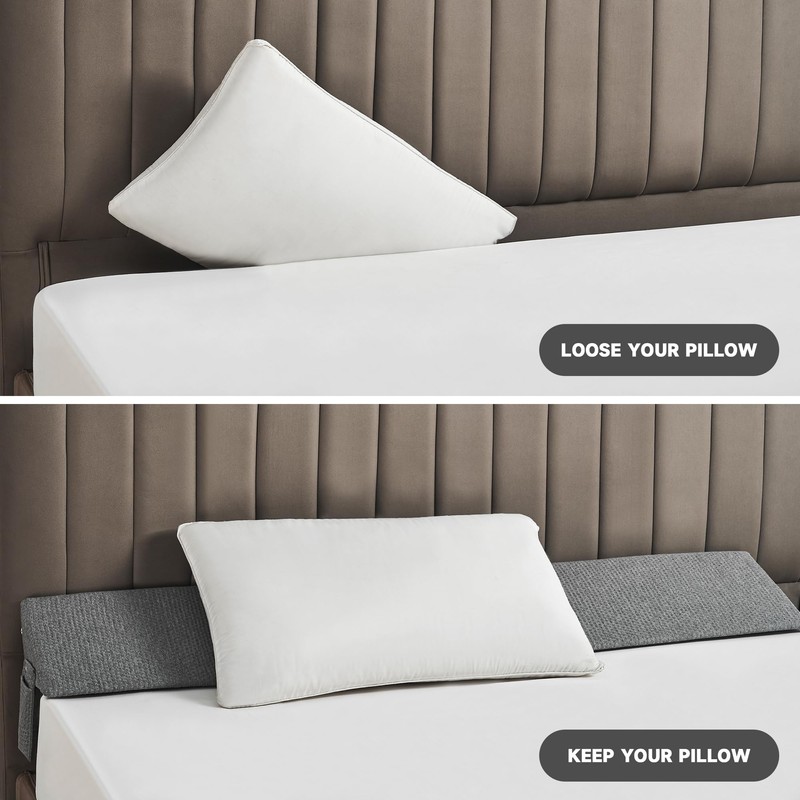 IFNOW Queen Size(60"x6"x10") Bed Wedge Pillow for Headboard, Mattress Gap