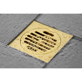 Kingston Brass BSF4262BB Watercourse Shower Drain, Brushed Brass