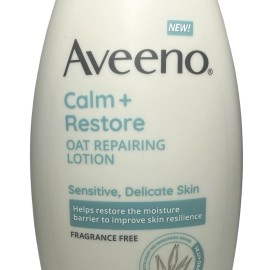 Aveeno Calm + Restore Oat Repairing Lotion Sensitive Skin Fragrance Free 12ozNEW