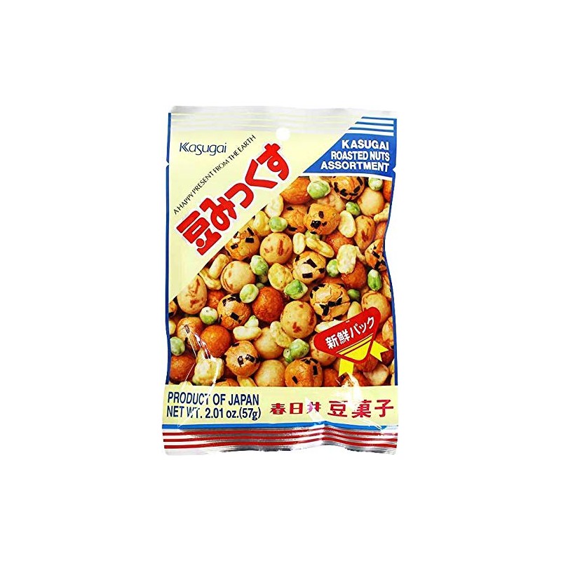 Kasugai Roasted Nuts Assortment (Mame Mix) Net Wt. 2.01oz/57g (12