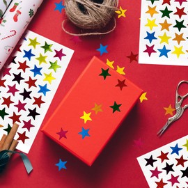 1920 Pieces Foil Star Stickers for Reward, Behavior Chart, DIY, Student Planner and School Classroom Teacher Supplies, 0.6" Diameter-Colorful