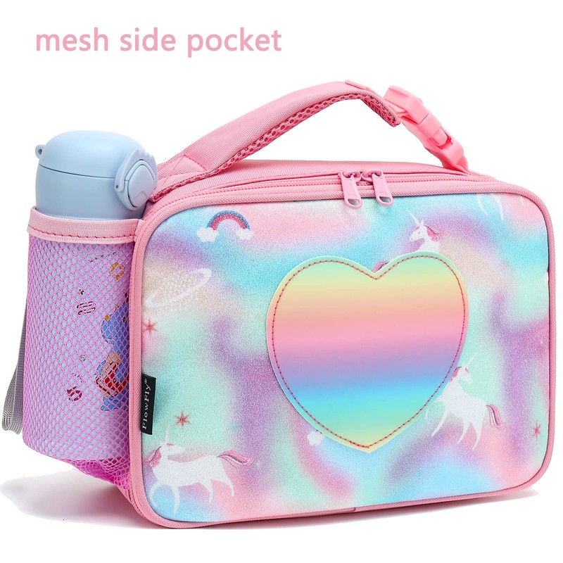 FlowFly Kids Lunch box Insulated Soft Bag Mini Cooler Back
