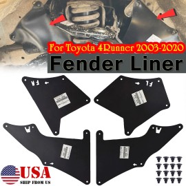 Unbranded 4pcs Splash Seals & Clips for Toyota 4Runner 2003-2020 Fender Liner Guards Apron