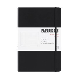PAPERIDEAS Notebook A5 Hardcover (Dot, Black)