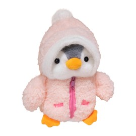 CHUNLINLAODA Penguin Cuddly Toy 25 cm Penguin Cuddly Toy, Penguin Plush Toy, Cute Cuddly Toy Plush Penguin with Hat, Plush Penguin Gifts for Girls and Boys (Pink)