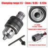 3 Jaw Drill Chuck 1/16‑1/2in with Tightening Key for Impact