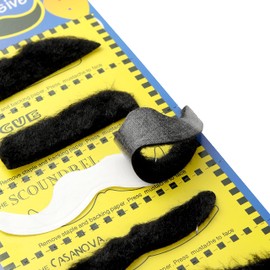 Komonee Fake Moustache Black Mustache For Fancy Dress Up Costume Hair Accessory Outfit Novelty Joke (Pack Of 24)