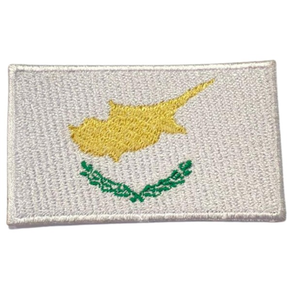 Bebuz Cyprus Flag Patch Embroidered Iron On Sew On Patch