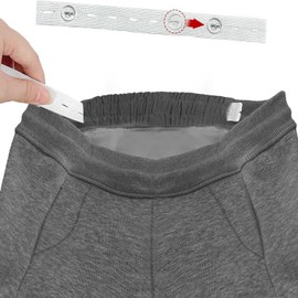 Kids Waist Adjuster，Jean Pants Tightener for Waist Button Clips， Suitable for Both Men and Women (White)