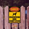 Central Asian Ovcharka Sign Danger Security System Door Sign Dog