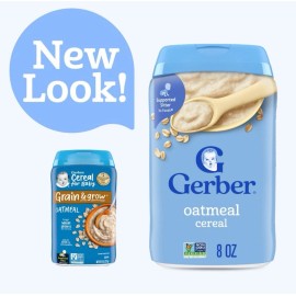 Gerber Oatmeal Single Grain Cereal for Baby 8 Oz 4pk