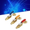 6PCS Refrigerant Angled Compact Ball Valve Fit for R410A R134A