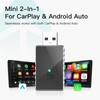 RAINDROPS Mini Wireless CarPlay Adapter for Carplay & Android Auto,2-in-1