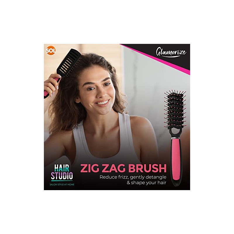 SOL 5pk Hair Brush Set for Women - Paddle, Round