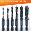 THINKWORK Combination Drill Tap & Tap Bit Set, 6 Pack