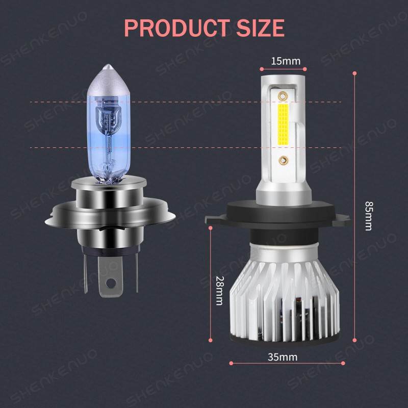 SHENKENUO H4 LED Headlights Bulbs for Ford Focus Wagon/Hatchbac