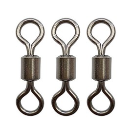 JSHANMEI 100Pcs/Lot High Strength Fishing Rolling Barrel Swivel Solid Rings Sea Fishing Tackle (6#)