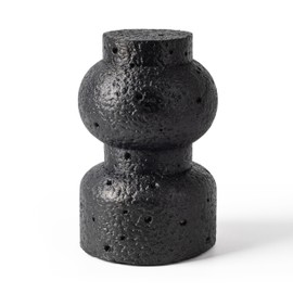 AELS 5.5lbs Textured Decorative Door Stopper, Heavy Duty and No Drill Required, Portable Design for Indoor and Outdoor Use, Ideal for Patio Yard Garden, Stylish Mid Century Modern Home Decor, Black