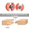 Akylin Adjustable Tongue and Groove Router Bit Set 1/2 Shank,