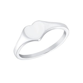 Amor 2035596 Women's Ring, 925 Sterling Silver, Heart, Comes in Jewellery Gift Box, Rhodium-plated 925 silver, No Stones