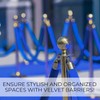 4PCS Blue Velvet Rope 6.5FT – 6.5FT Velvet Ropes Blue