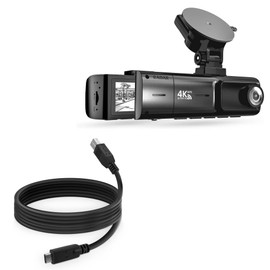 BoxWave Cable Compatible with PRUVEEO RD316 Dash Cam - DirectSync - USB B to USB 3.1 Type C, USB B to C Sync Cable - 6ft - Black