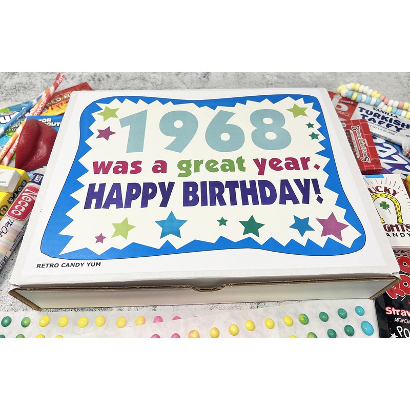 RETRO CANDY YUM ~ 1968 57th Birthday Gift Box Nostalgic