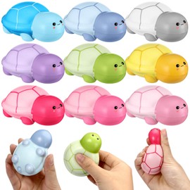 Hollowfly 36 Pcs Turtle Party Favor Bulk Animal Stress Balls Anxiety Squeeze Relief Motivational Turtle Appreciation Gifts for Adult Employee Coworker Back to School Birthday Supplies