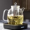 high borosilicate glass kettle with scale markings, a 2000ml water