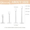 Glasseam Glass Candlestick Holders Clear: Taper Candle Holders Set of