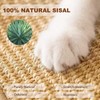 Abuzabu 2PCS Rabbit Scratching Mats, Natural Sisal Bunny Scratch Pad