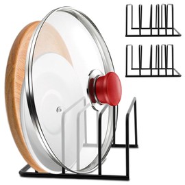 2Pcs Cutting Board Organizer, Kitchen Organizer Rack Space-Saving Kitchen Storage Cutting Board Holder Divided Holder for Cutting Boards, Bakeware, Cookie Sheets Countertop Cabinet Organization