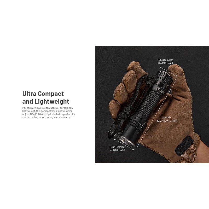 Nitecore EDC35 5000 Lumen EDC Flashlight, USB-C Rechargeable, High Power
