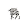 NKlaus Single Camel Stud Earrings 925 Silver Oxidised 9 mm