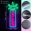 Green Leaf Neon Sign Dimmable Open Neon Lights for Wall