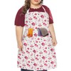 LOLOMLO Oversize Canvas Cotton Apron, Extra Large Aprons with 2