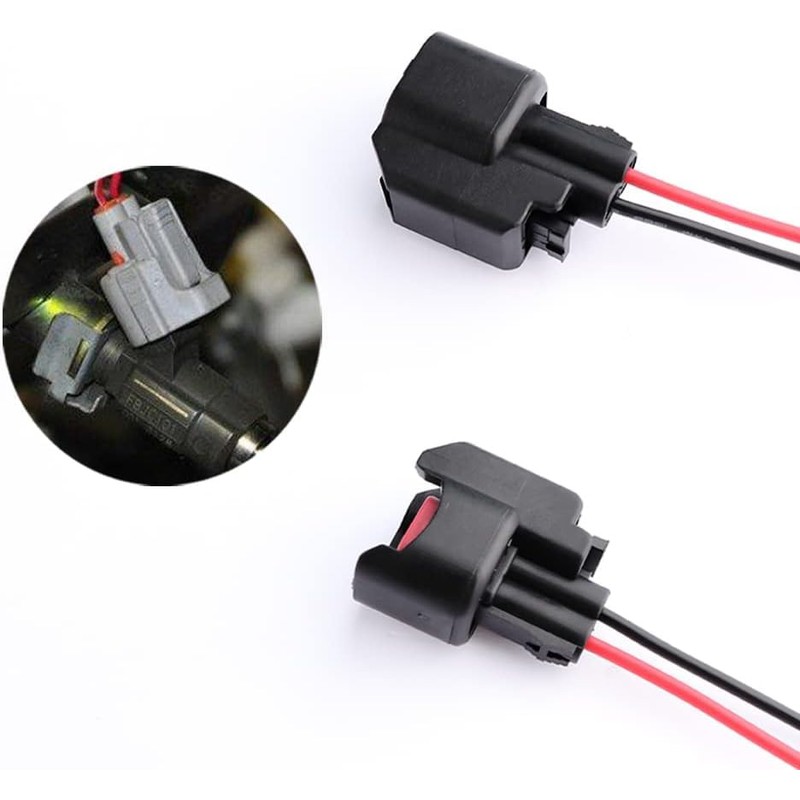 Walquicks Pack of 8 EV6 EV14 Injector Connector, Fuel Injector