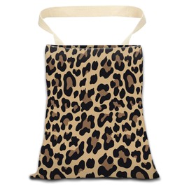 ANKVRP Car Trash Can, Durable Hanging Car Trash Garbage Bag, Cute Automotive Garbage Cans Organizer, Luxury Brown Leopard