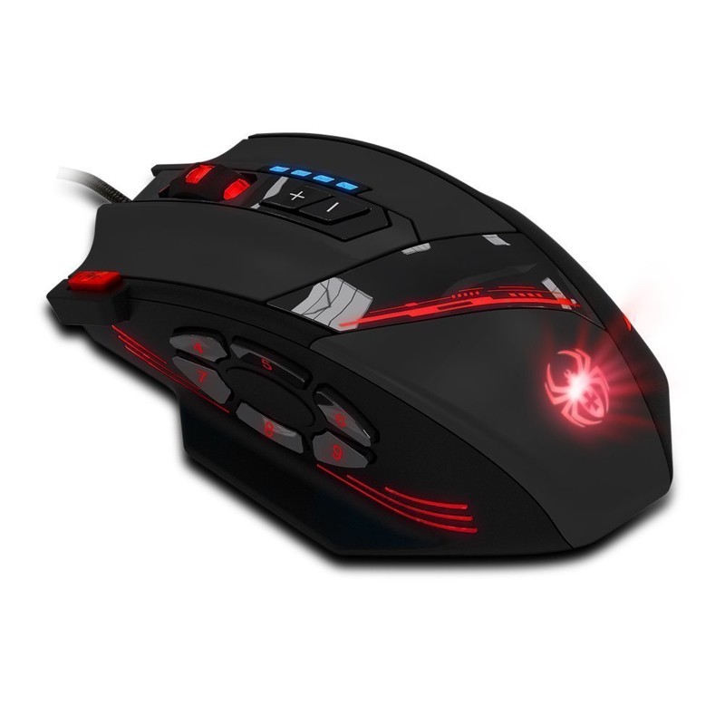 zelotes Gaming Maus,12 programmierbare Tasten RGB Gaming Maus,4000DPI Ergonomische Maus
