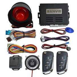BANVIE Car Alarm System with Remote Start and Smart Push Start Button