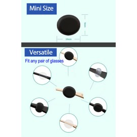 Silicone Eyeglasses Temple Grips Retainer, Anti-Slip Soft Silicone Glasses Retainers, Mini Eyewear Retainer, Frame Grips for Spectacle, Eyewear, Glasses, Sunglasses (10 Pairs Black/Clear)
