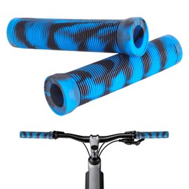 Bike Handlebar Grips,2PCS Non-Slip Soft Rubber Bicycle Handlebar Grips Cycling Grips, Bike Handles Grips for MTB BMX Cycle Road Mountain Bikes,Blue