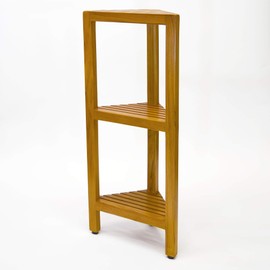 Asta Zini 3-Tier Free Standing Corner Shelf, Bathroom Corner Stand, Fully Assembled, TB-134