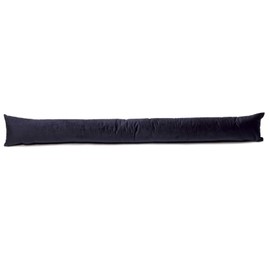 Classic Home Store Navy Velvet Draught Excluder French Patio Door Extra Long Soft Cotton Draft Stopper (5ft)