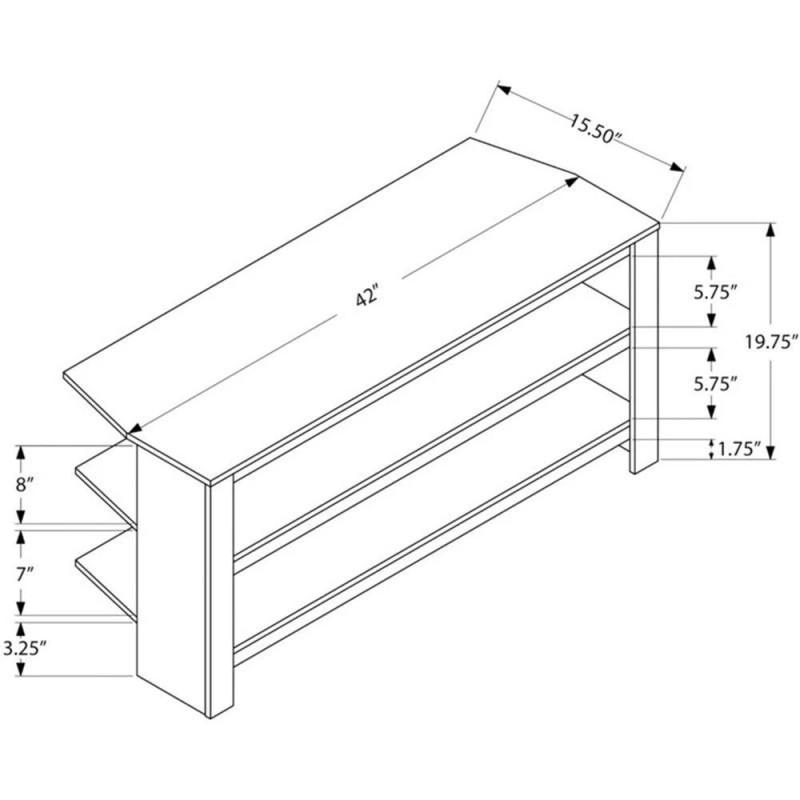 Monarch Tv Stand 42 Inch Console Living Room Bedroom Laminate