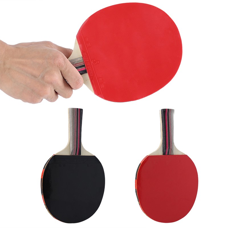 2pcs 7 Layers Wood Ping Pong Paddles Set With Balls