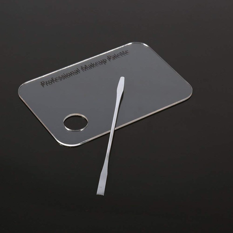 Mixed Color Nail Palette and Stainless Steel Tool Kit Transparent