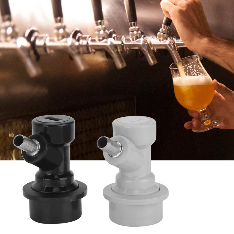 2Pcs Stainless Steel Carbonation Cap with 2Pcs Barb Ball Lock