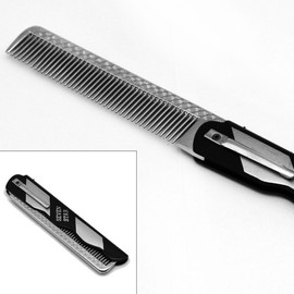 Sevenstar 007-5 Gentleman's Silver Folding Portable Pocket Comb for Men Hair Comb 4ea